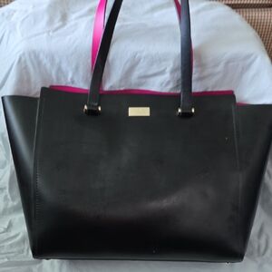 Kate Spade Black Tote with Pink Interior